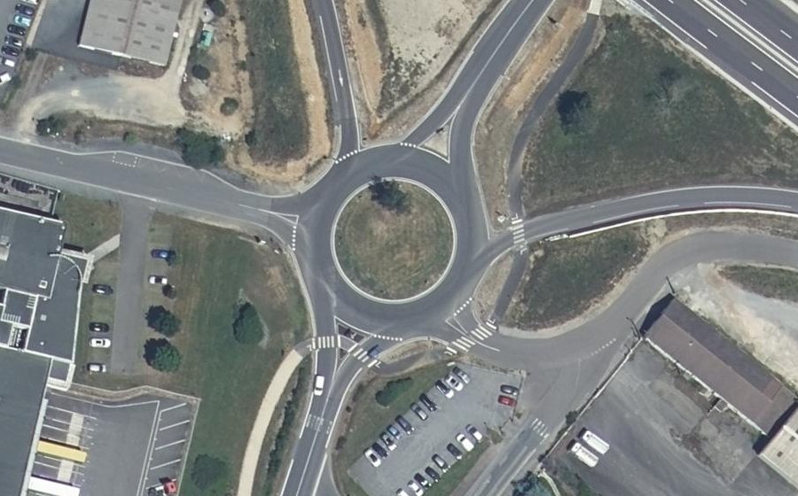 Vue aérienne du Rond-Point de la Maison Blanche