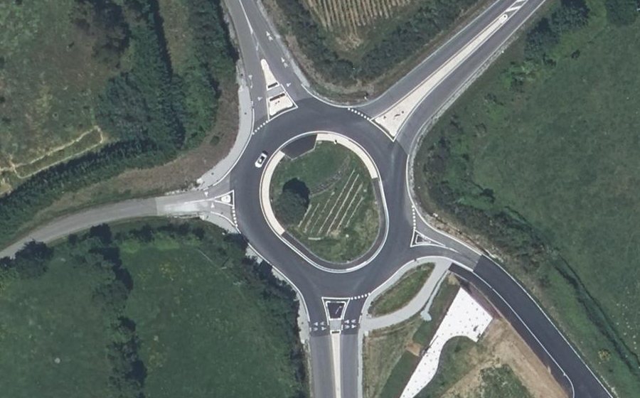 Vue aérienne du Rond-Point des Vignes