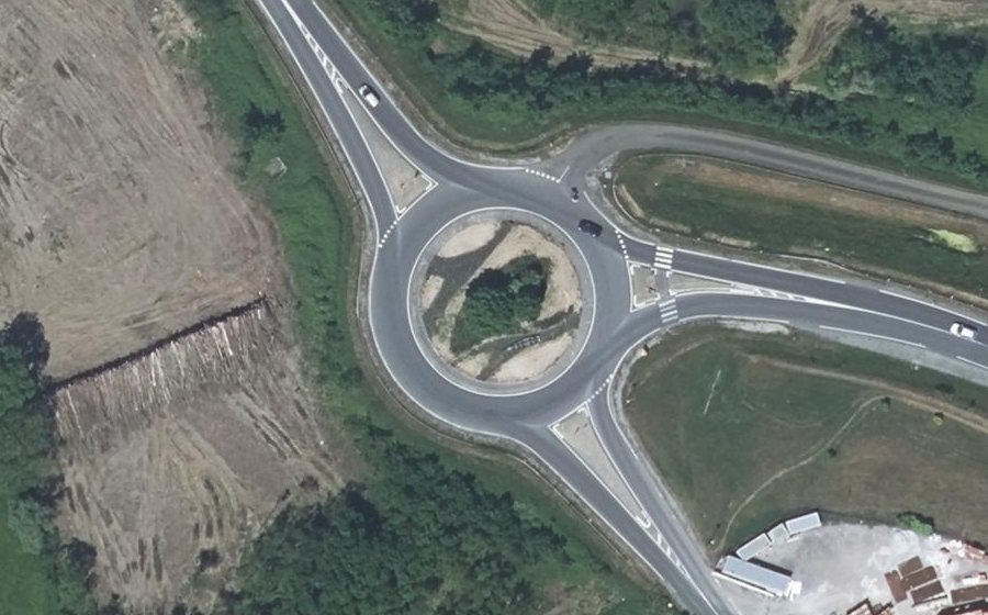 Vue aérienne du Rond-Point de la Vallée