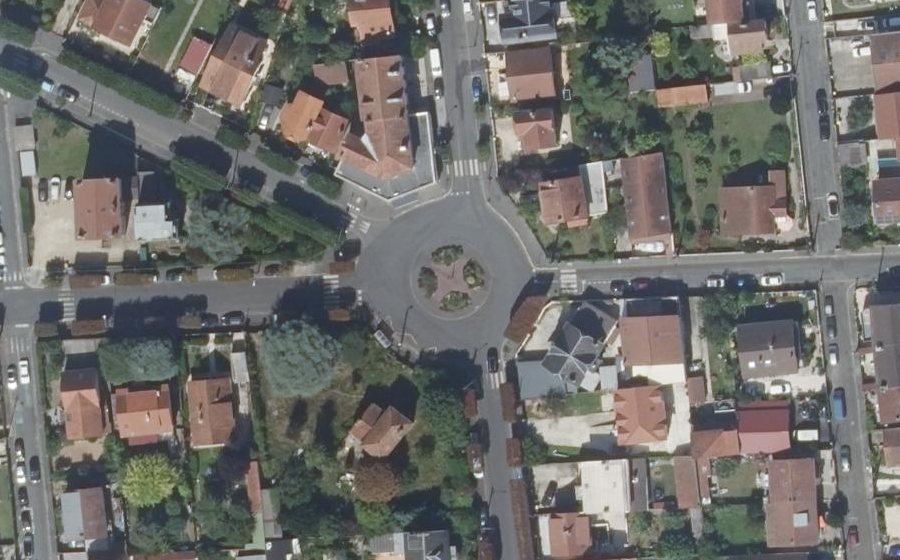 Vue aérienne du Place Jeanne d'Arc