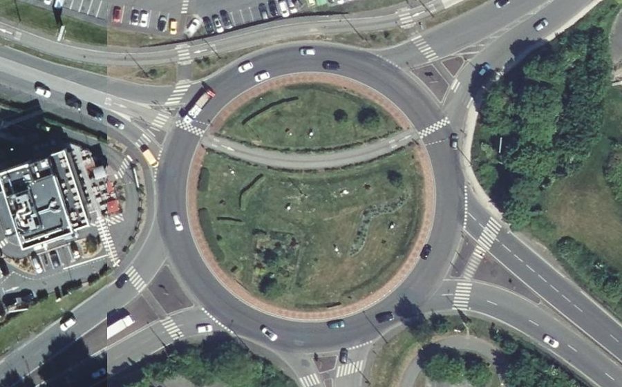 Vue aérienne du Rond-Point des Vaches