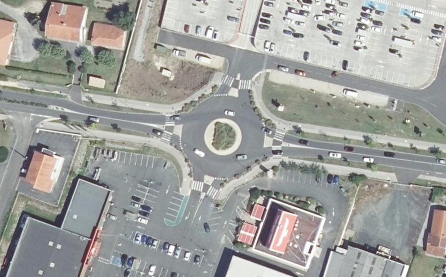 Vue aérienne du Rond-Point de Talence