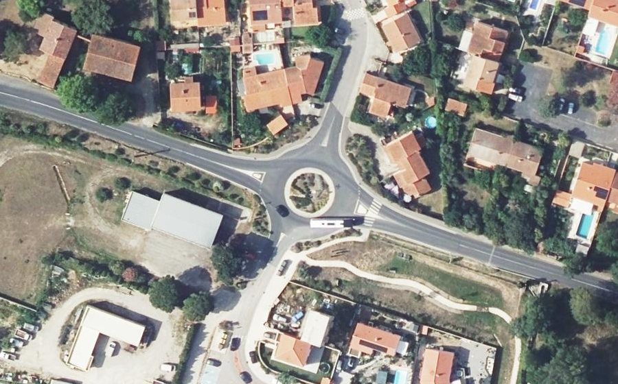 Vue aérienne du Rond-Point de Cataluyna
