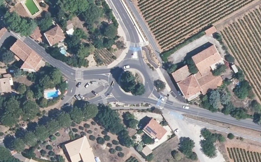 Vue aérienne du Rond-Point d'Occitanie