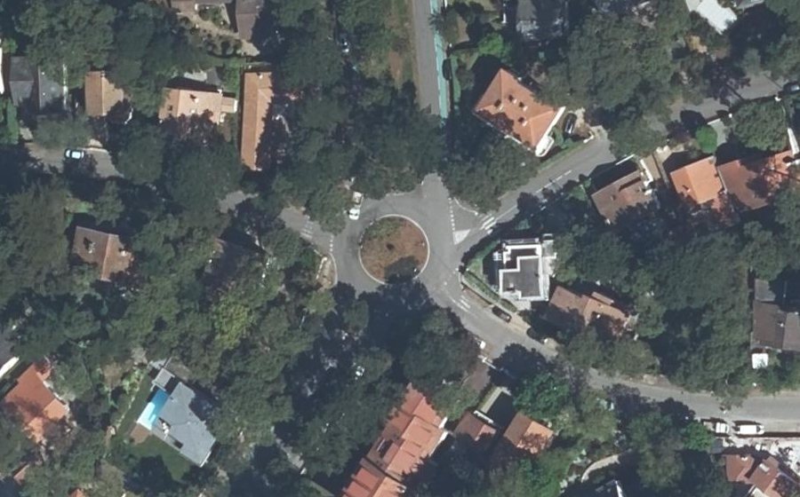 Vue aérienne du Rond-Point du Breil