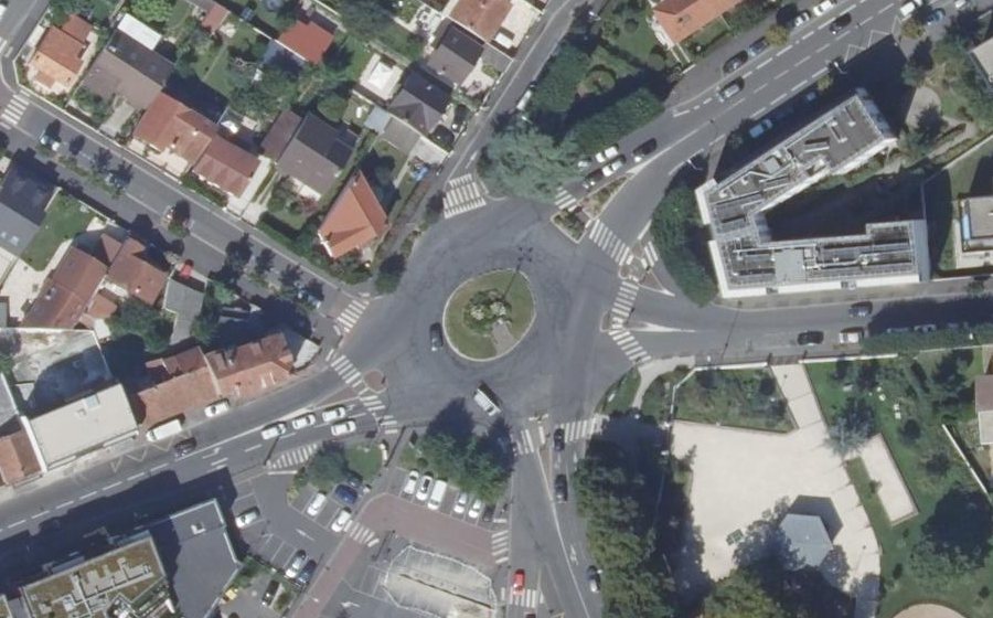 Vue aérienne du Place Albert Sarrault