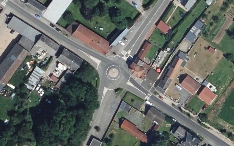 Vue aérienne du Chaussée Brunehaut