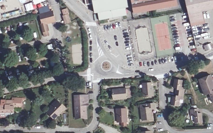 Vue aérienne du Place Roger Brachet