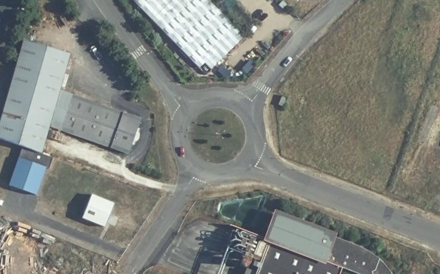 Vue aérienne du Carrefour