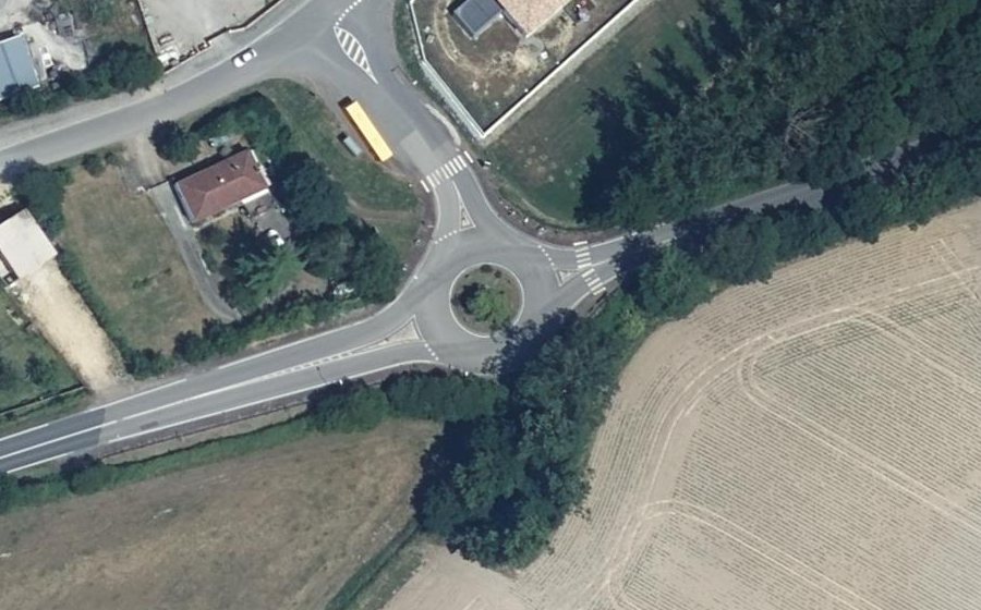 Vue aérienne du Rond-Point des Lavandières
