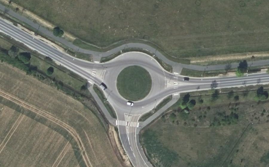 Vue aérienne du Rond-Point Jean Monnet