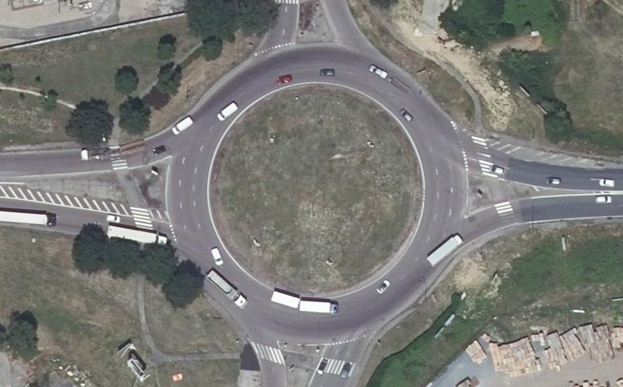 Vue aérienne du Rond-Point aux Vaches