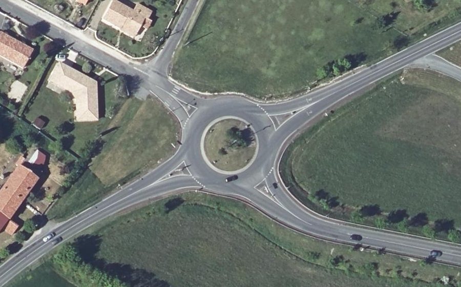 Vue aérienne du Rond-Point des Penelles