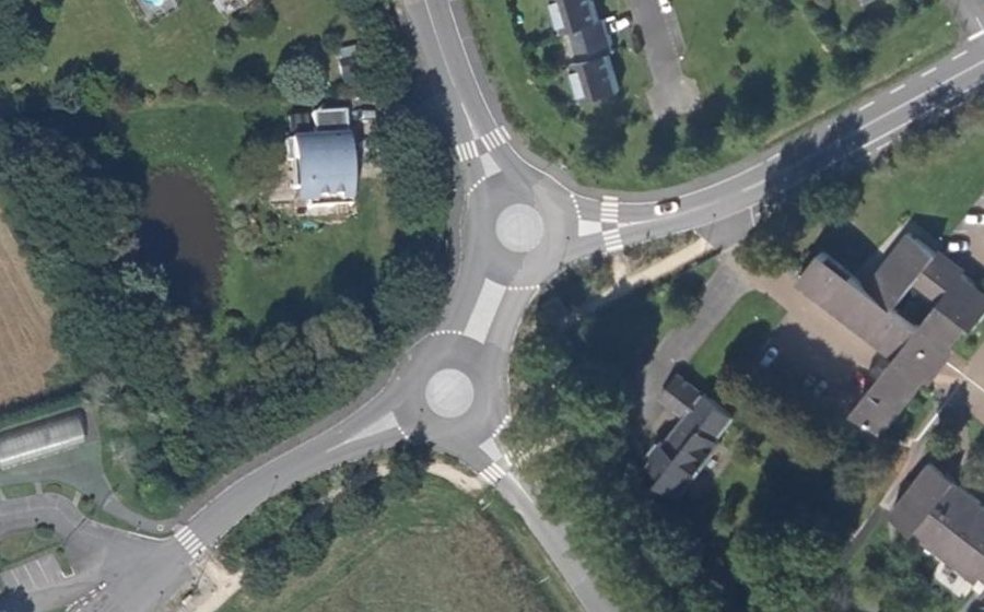 Vue aérienne du Route du Collège
