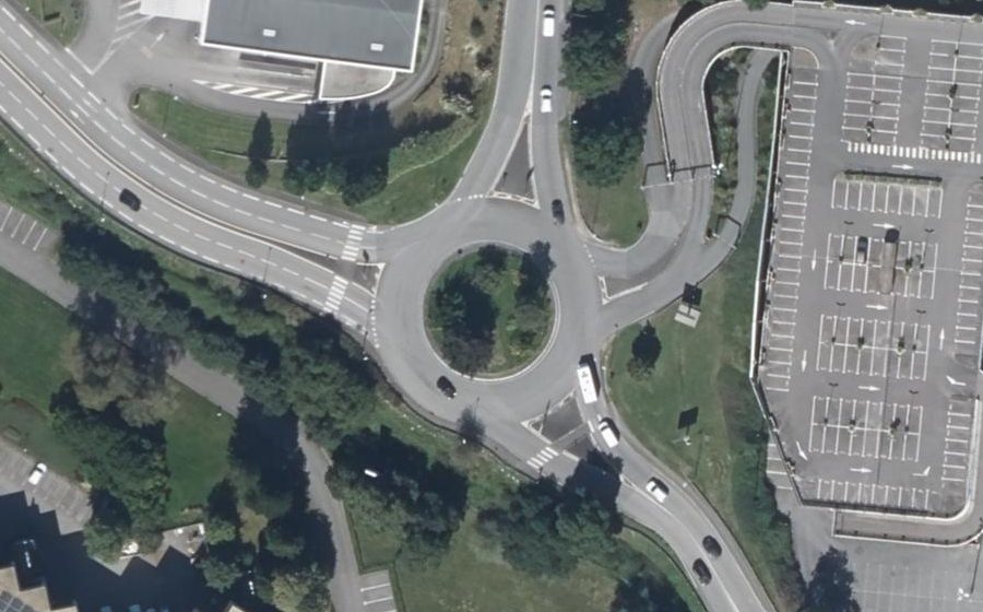 Vue aérienne du Giratoire de Keranguen