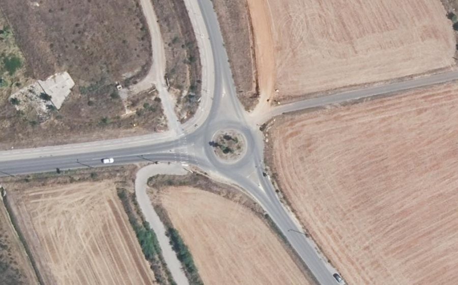 Vue aérienne du Rond-Point de la Mogère