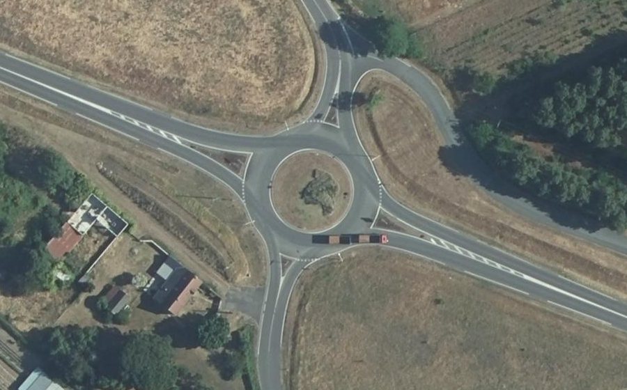 Vue aérienne du Rond-Point du Cheval Blanc