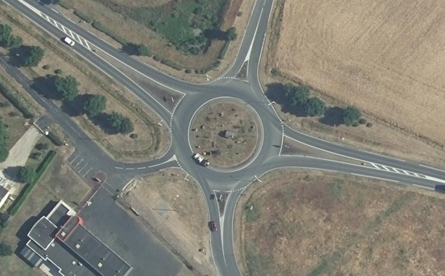 Vue aérienne du Rond-Point de la Négoce