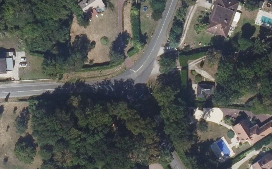 Vue aérienne du Rond-Point de l'Abbaye