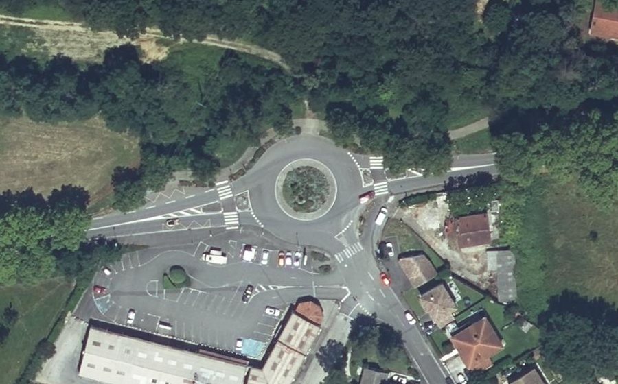 Vue aérienne du Rond-Point Bel Souleil