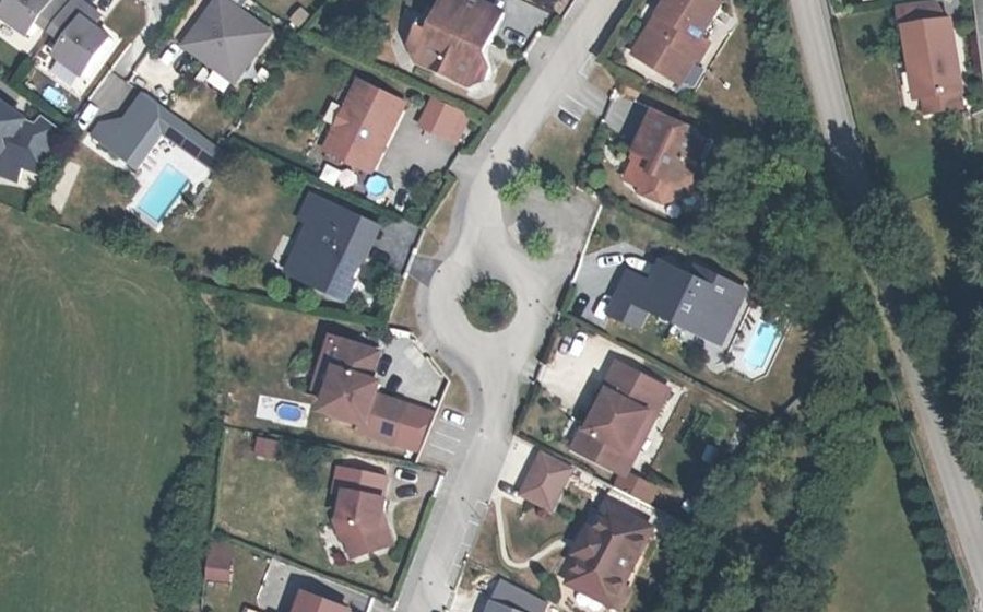 Vue aérienne du Rue des Crétaz