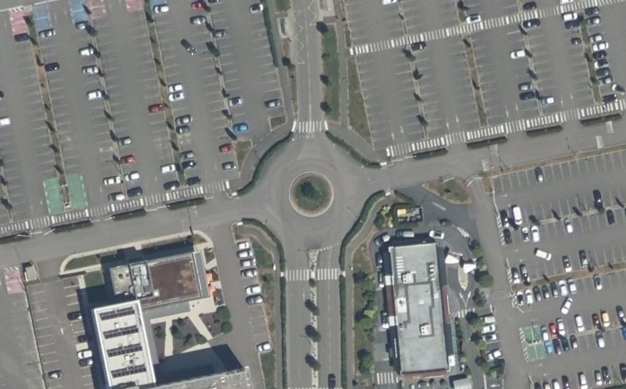 Vue aérienne du Rond-Point Patti Hill