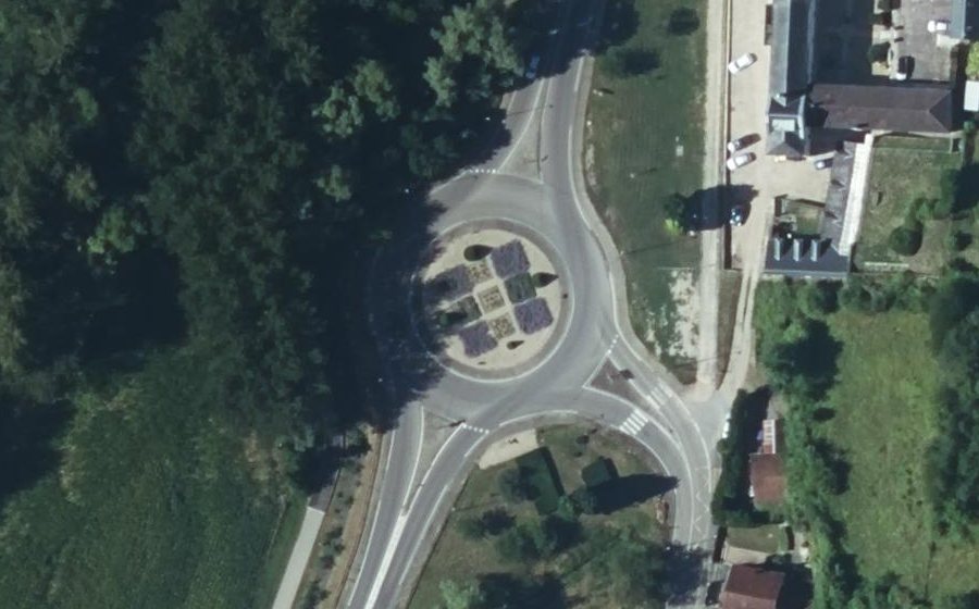 Vue aérienne du Giratoire Jacques Erizay
