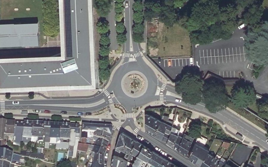 Vue aérienne du Rond-Point Lucie Aubrac