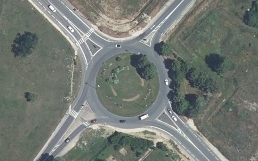Vue aérienne du Rond-Point du Président Wilson