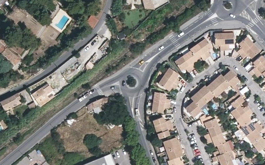 Vue aérienne du Place Anouar Al Sadate
