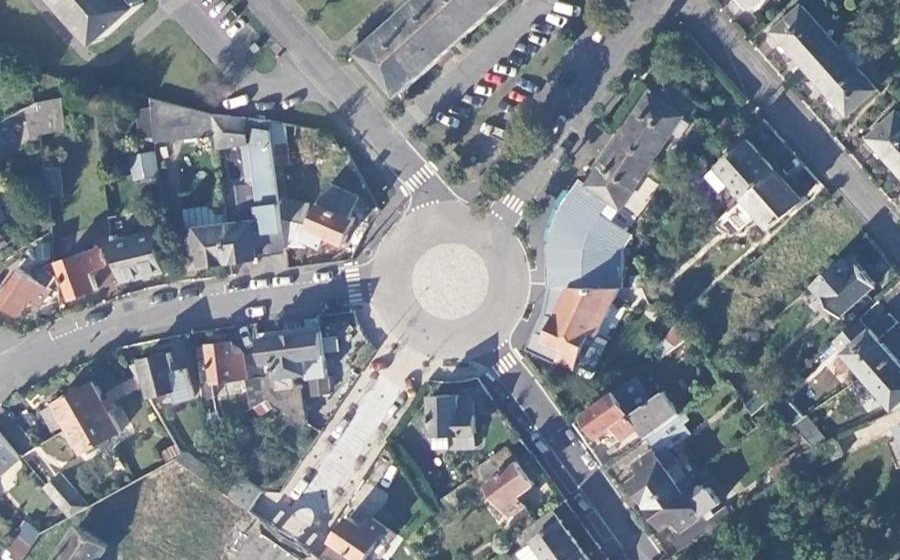 Vue aérienne du Place du Capitaine Lescot