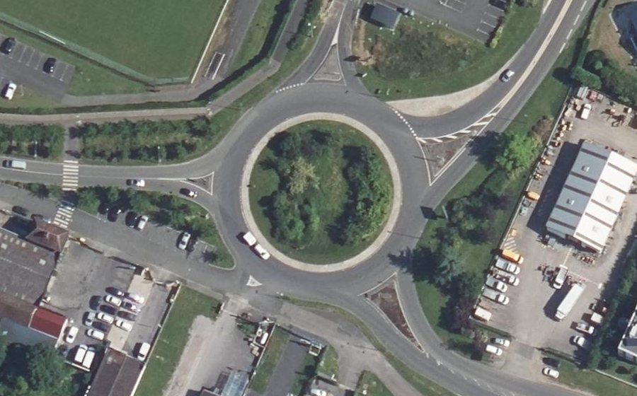 Vue aérienne du Giratoire de Clermont
