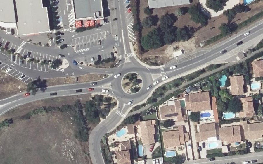 Vue aérienne du Rond-Point Louis-Magère