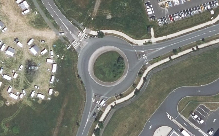 Vue aérienne du Rond-Point Louis Gabriel Lebrun