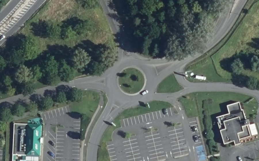 Vue aérienne du Rond-Point de l'Archer