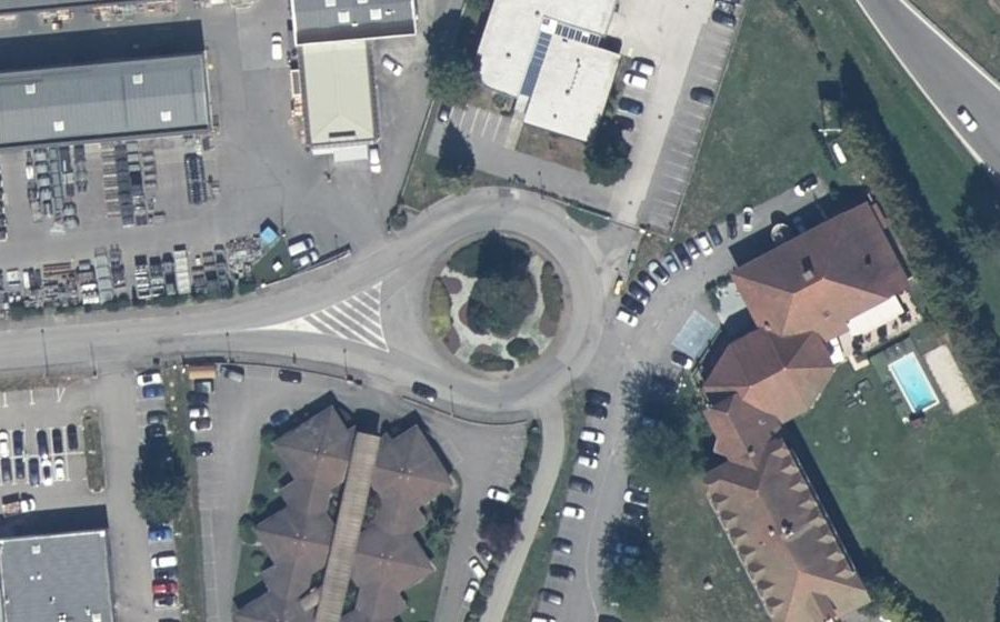 Vue aérienne du Rue du Rhône