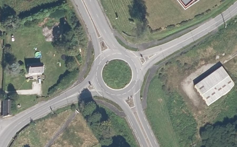 Vue aérienne du Giratoire de Restalgon