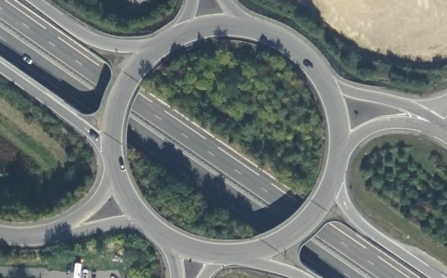 Vue aérienne du Échangeur du Bois de Teillay