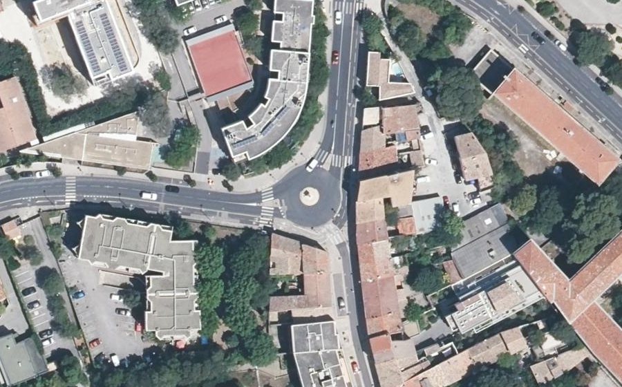 Vue aérienne du Rond-Point Jules Pervent
