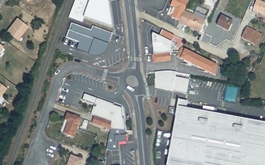 Vue aérienne du Rue des Sables