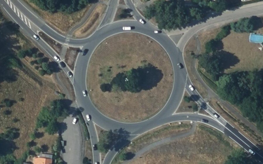 Vue aérienne du Rond-Point du Puits Tarraud