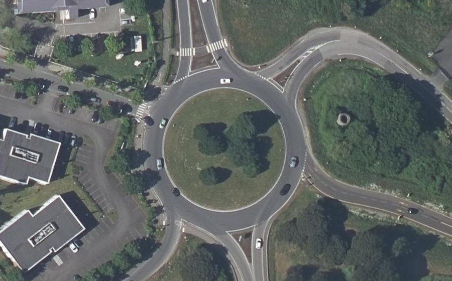 Vue aérienne du Rond-point anonyme n°5568922