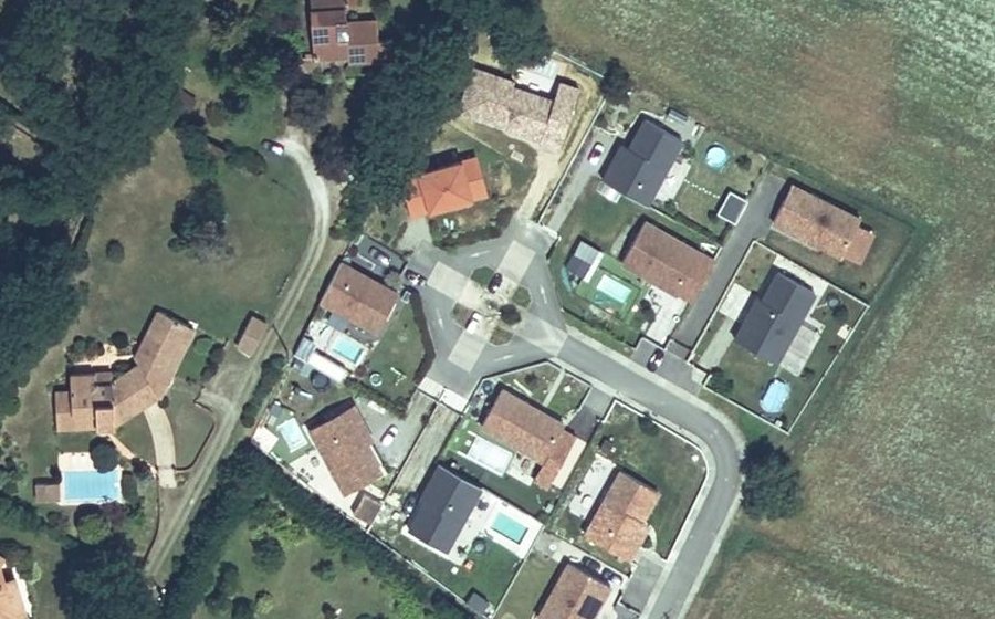 Vue aérienne du Rue des Bergeronnettes