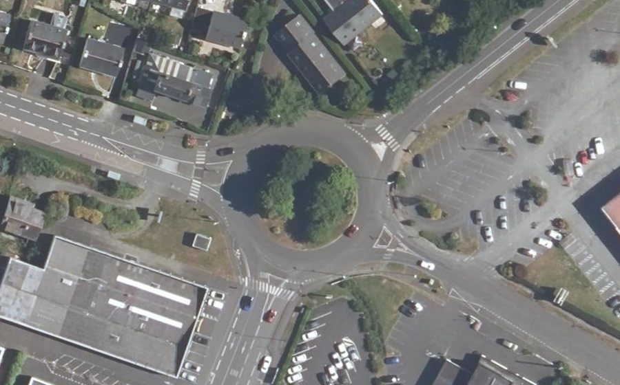 Vue aérienne du Rond-Point Douvenant