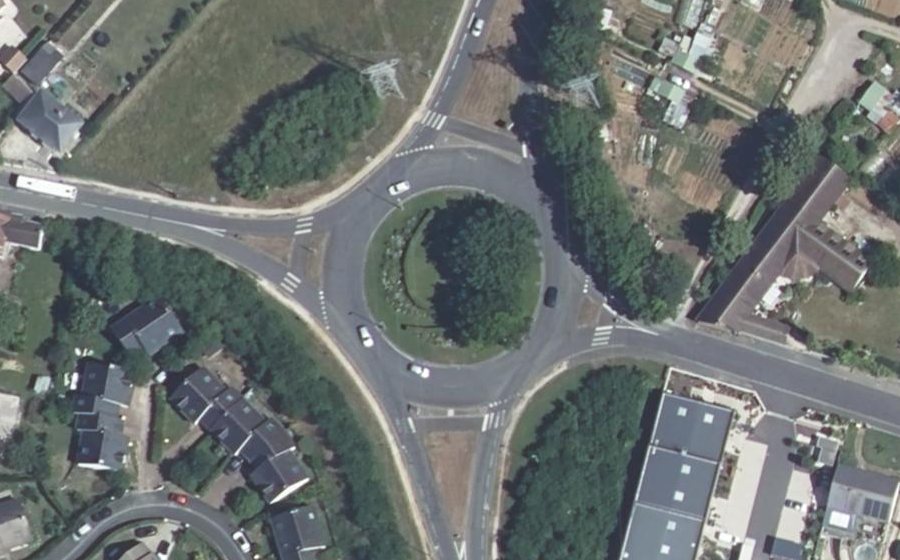 Vue aérienne du Rond-Point de la Pinçonnière