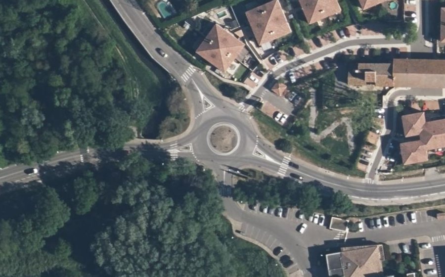 Vue aérienne du Carrefour des Ferrades