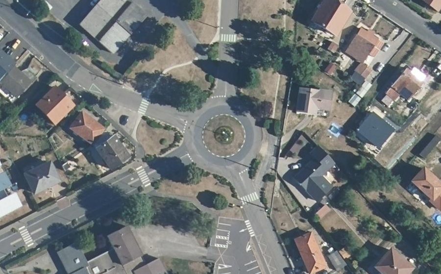 Vue aérienne du Rond-Point Alexandre Blaire