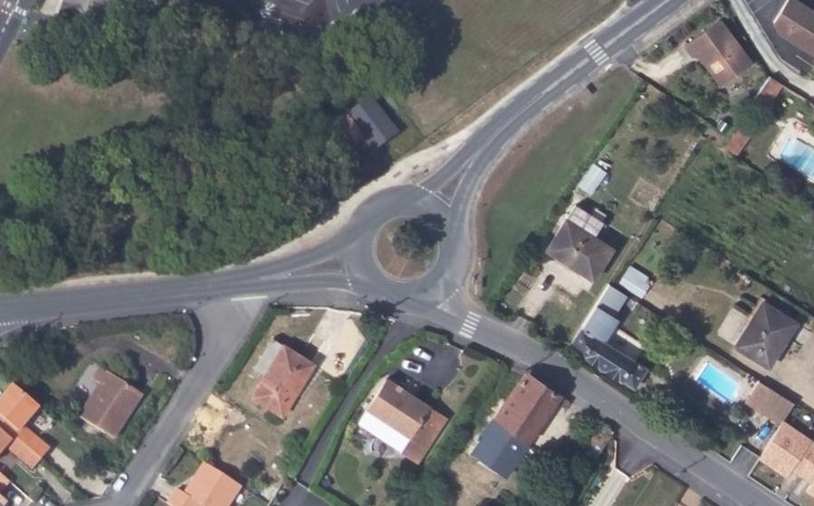 Vue aérienne du Giratoire des Bornais
