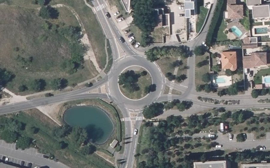Vue aérienne du Giratoire du Pont Bleu