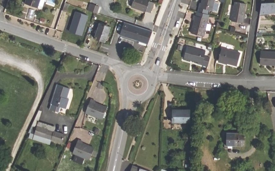 Vue aérienne du Rue Nationale